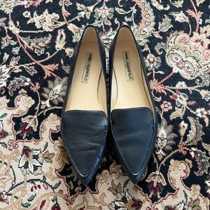 Karl Lagerfeld Elegant Black Leather Loafers